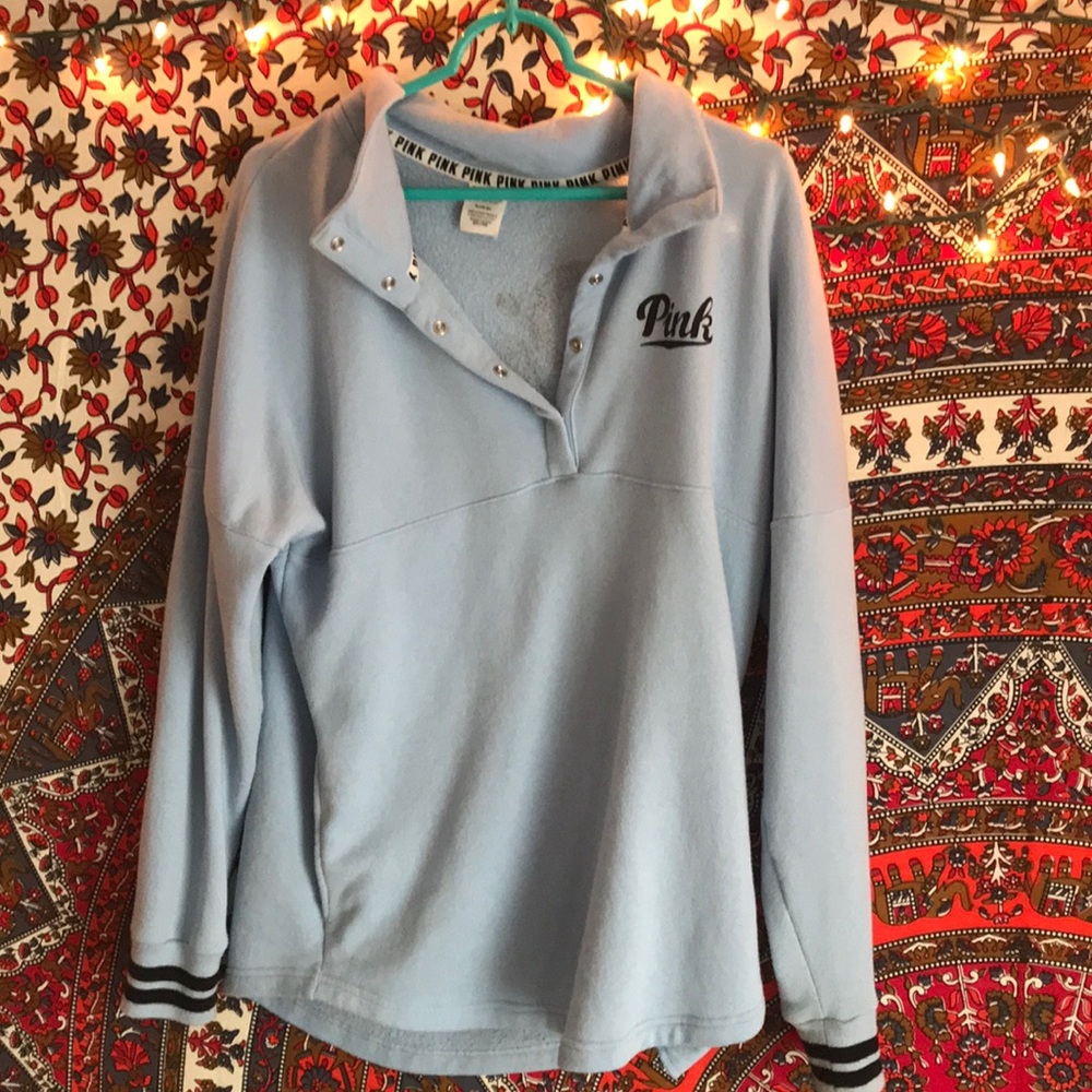 VS PINK BLUE SOFT SWEATSHIRT